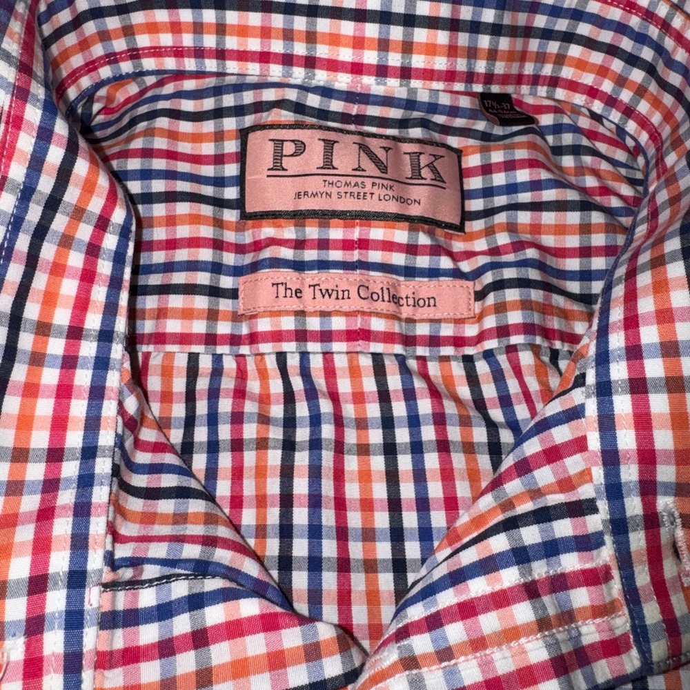 Thomas Pink Multicolor Checkered Button-Down Shirt - image 3